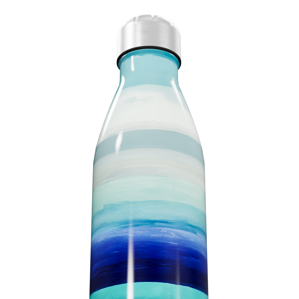 Garrafa Inox Listrada Azul e Branca