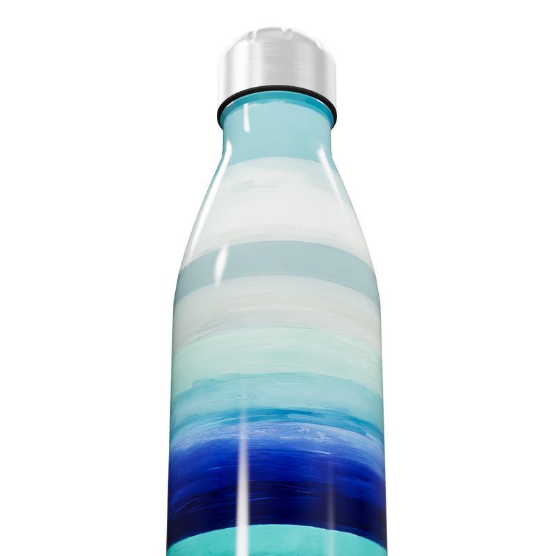 Garrafa Inox Listrada Azul e Branca