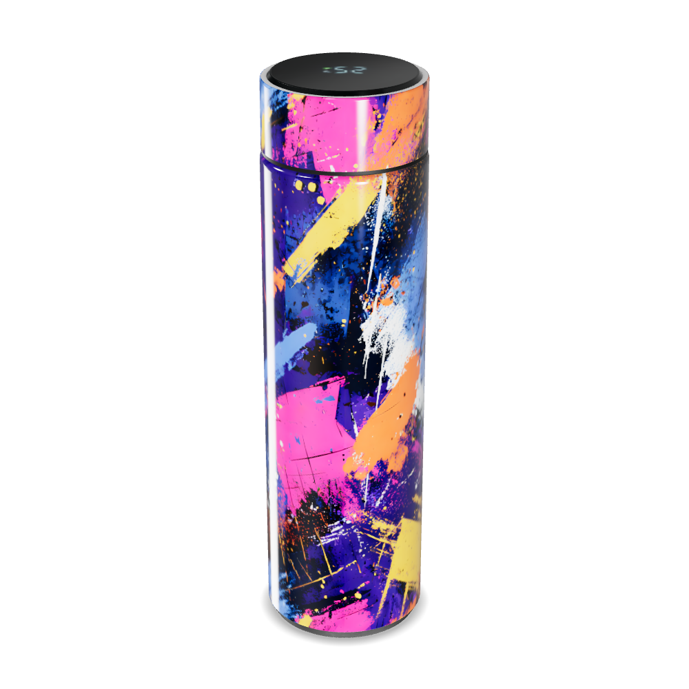 Garrafa Térmica Touch - Estampa Colorida Abstrata