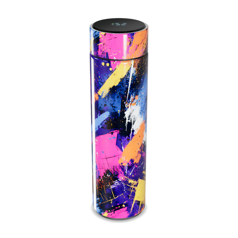 Garrafa Térmica Touch - Estampa Colorida Abstrata