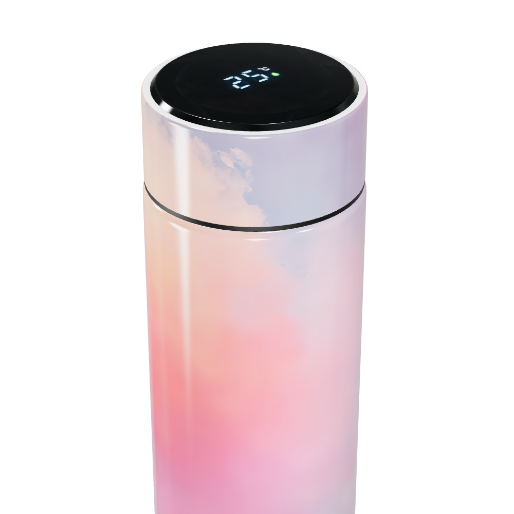 Garrafa Térmica Touch - Rosa Degradê Digital