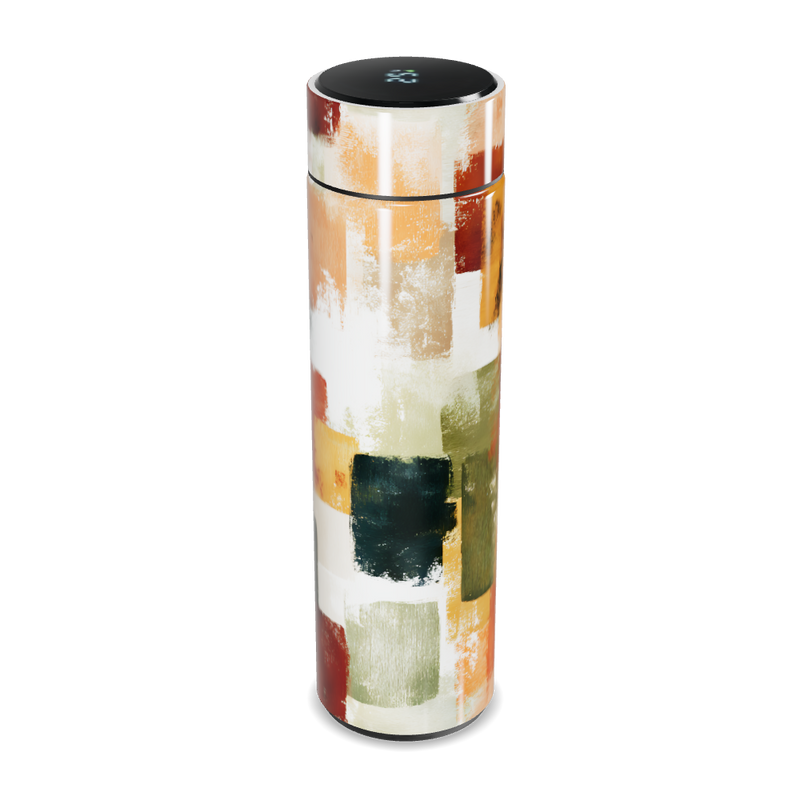 Garrafa Térmica Touch - Estampa Colorida Abstrata