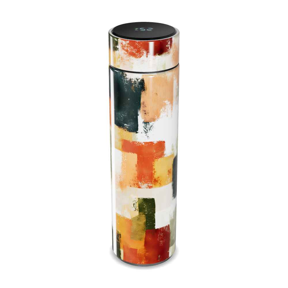 Garrafa Térmica Touch - Estampa Colorida Abstrata