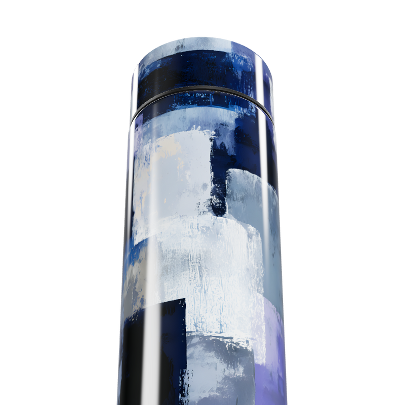 Garrafa Térmica Touch - Design Abstrato Azul