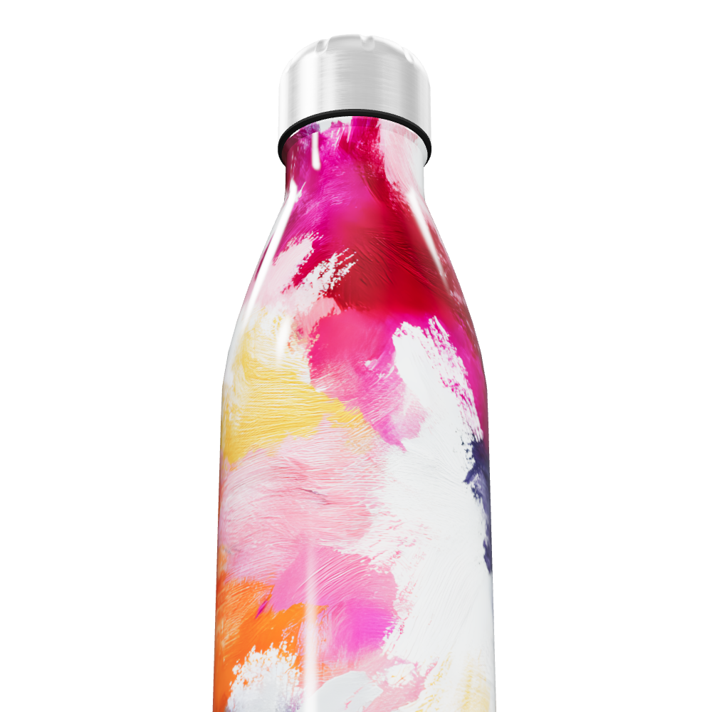 Garrafa Inox Estampada Cores Vibrantes