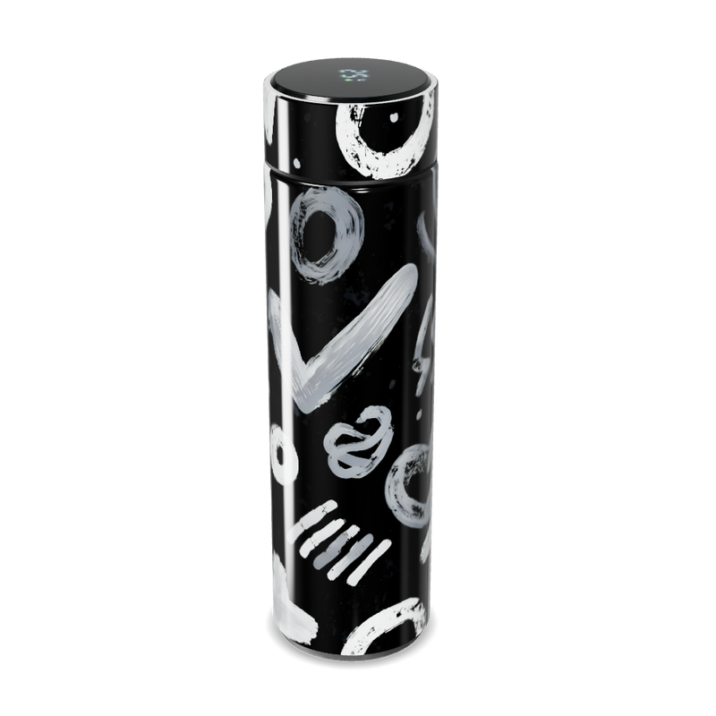 Garrafa Térmica Touch - Coração Preto e Branco