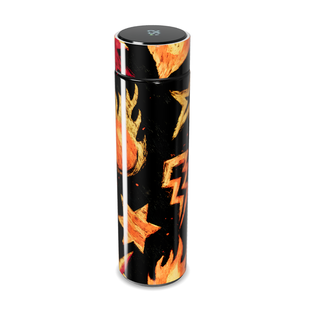 Garrafa Térmica Touch - Preto Estampada Astros