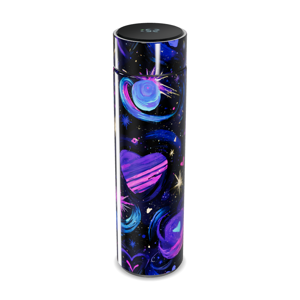 Garrafa Térmica Touch - Estampa Corações Coloridos