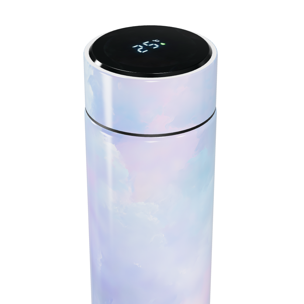 Garrafa Térmica Touch - Azul Pastel Aço Inox