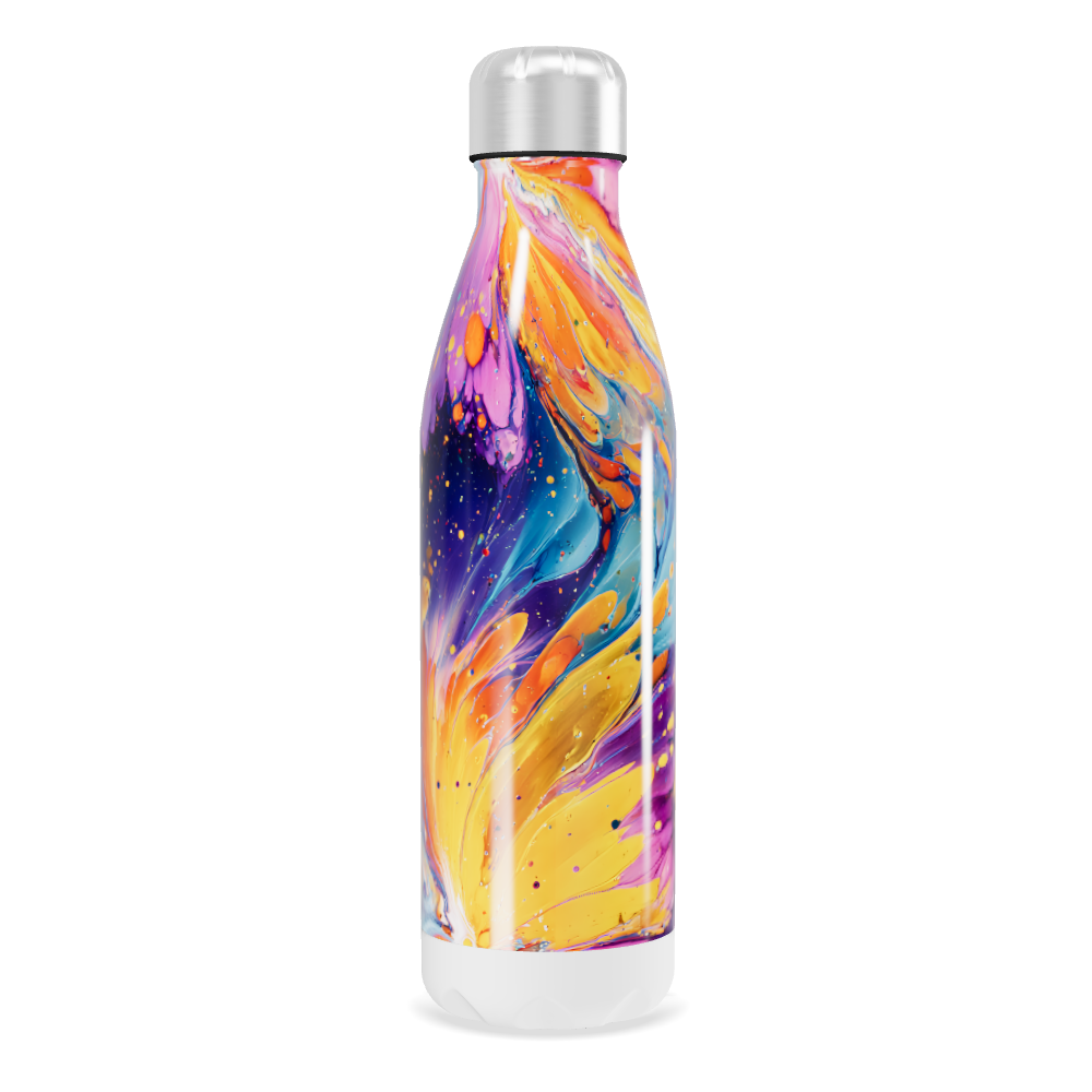 Garrafa Inox - Estampa Abstrata Colorida