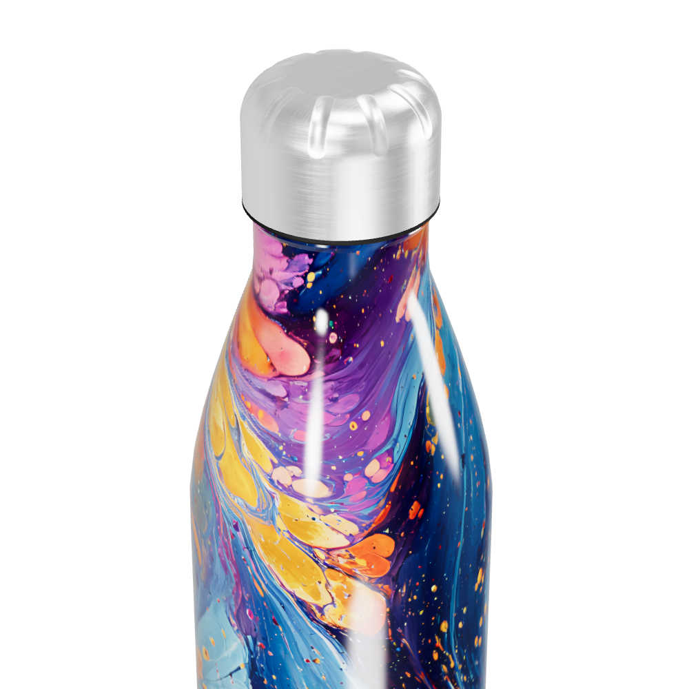 Garrafa Inox - Estampa Abstrata Colorida
