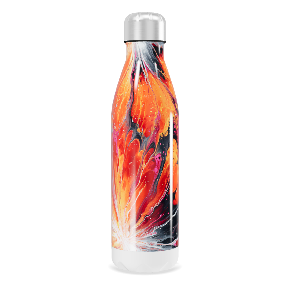 Garrafa Inox - Estampa Abstrata Colorida