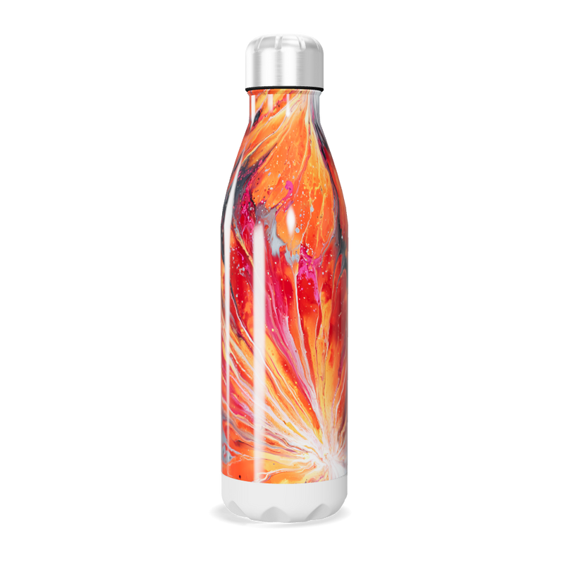 Garrafa Inox - Estampa Abstrata Colorida
