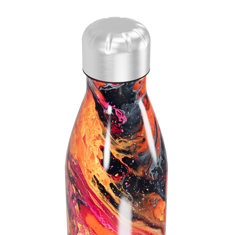 Garrafa Inox - Estampa Abstrata Colorida
