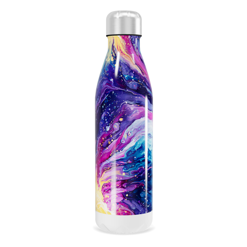 Garrafa Inox - Estampa Marmorizada Colorida