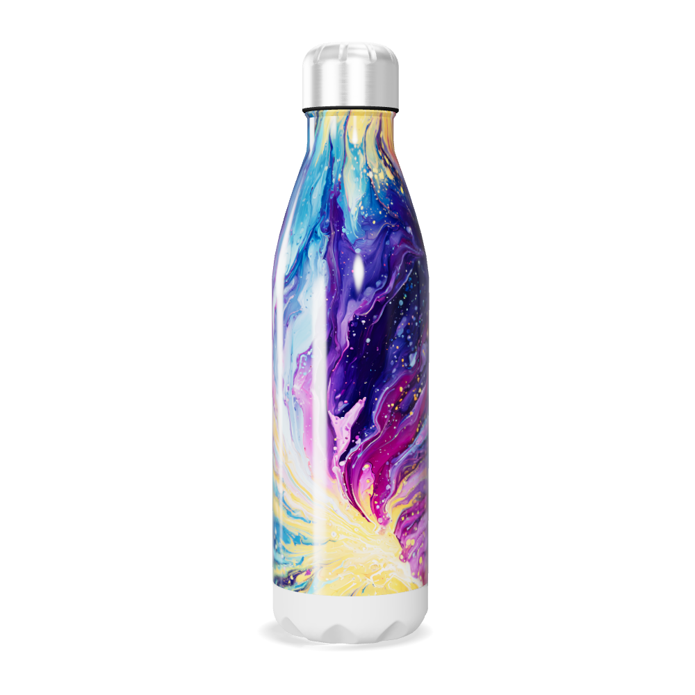 Garrafa Inox - Estampa Marmorizada Colorida