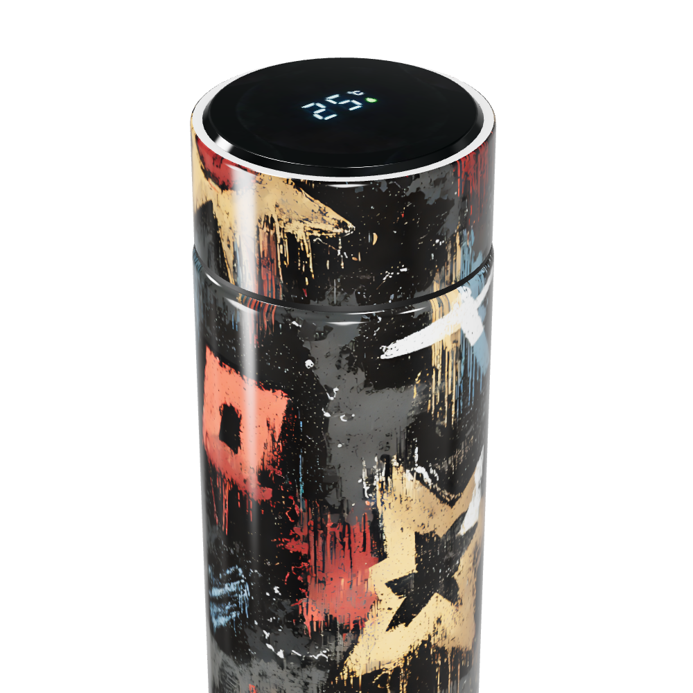 Garrafa Térmica Touch - Estampa Estrelas Coloridas