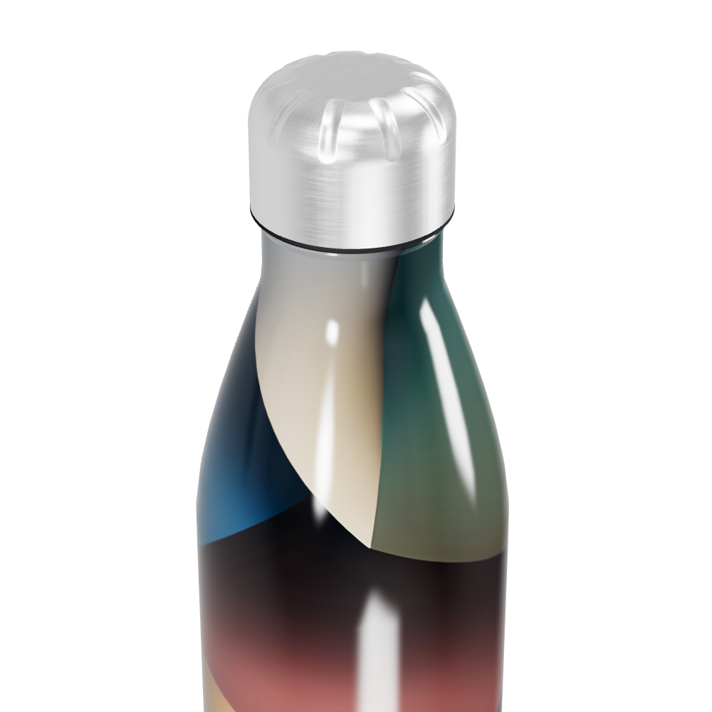 Garrafa Inox - Estampa Abstrata Multicolorida