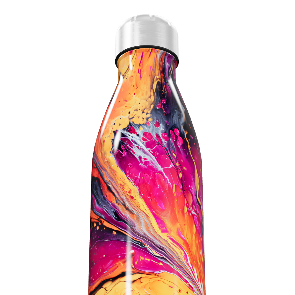 Garrafa Inox - Estampa Colorida Abstrata