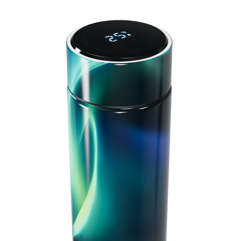 Garrafa Térmica Touch - Azul Degradê Inox