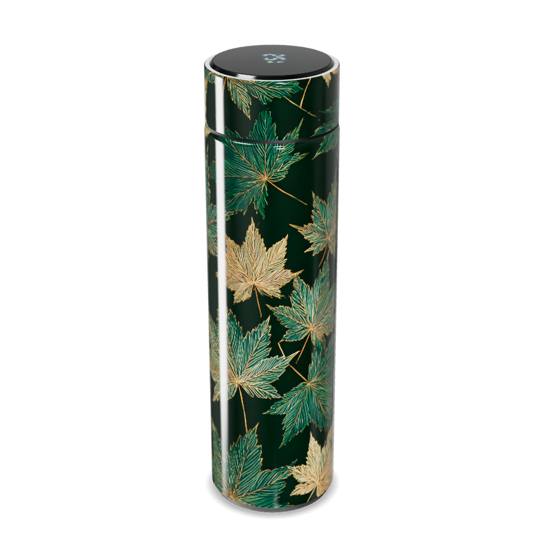 Garrafa Térmica Touch - Verde Folhas Elegantes