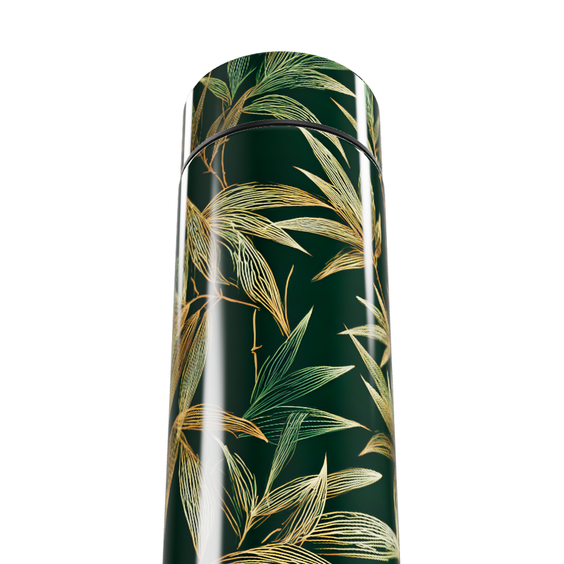 Garrafa Térmica Touch - Folhas Verde Aço Inox