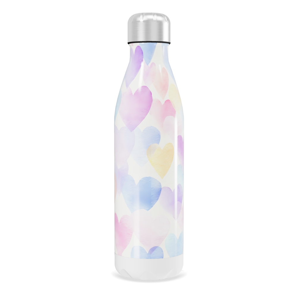 Garrafa Inox Corações Coloridos