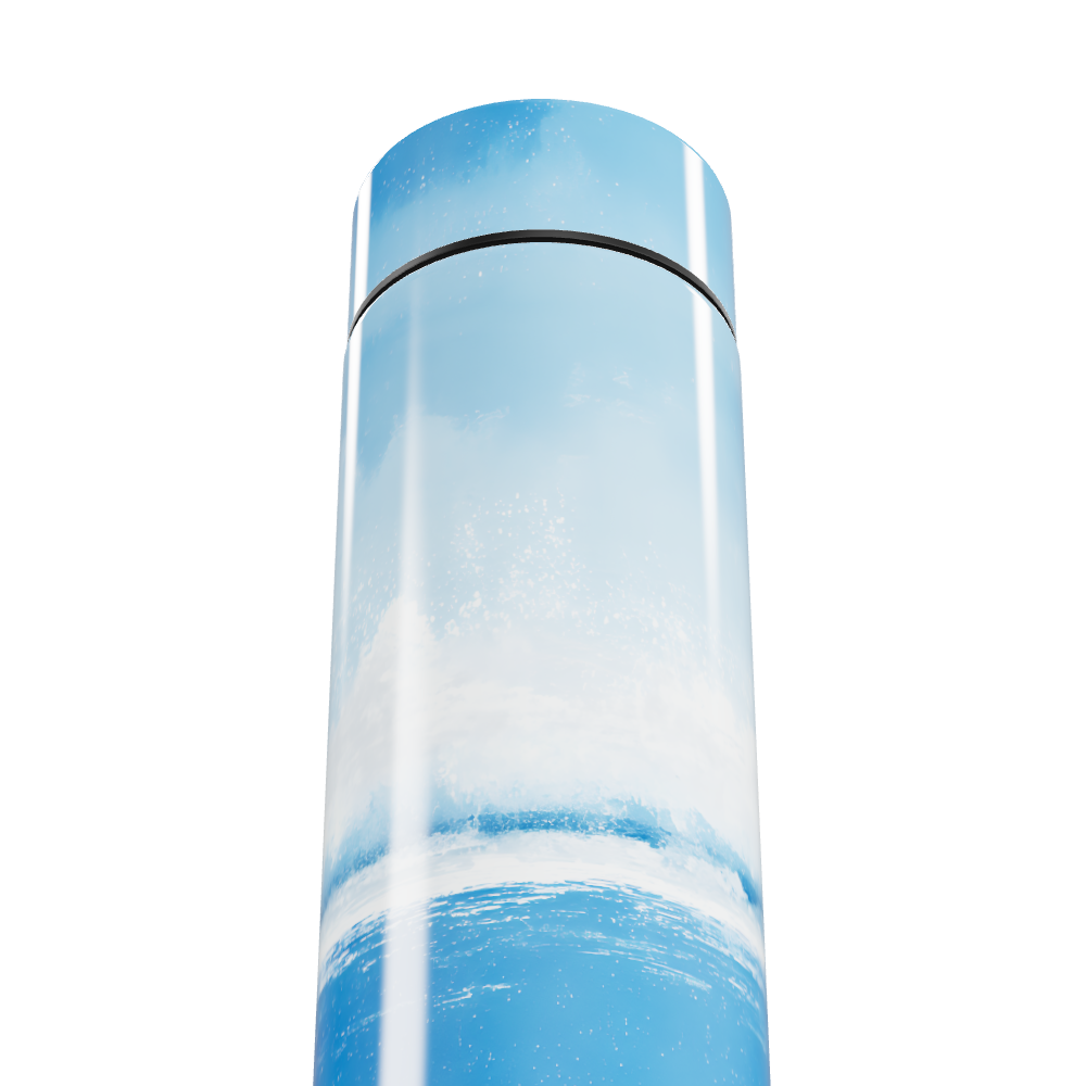 Garrafa Térmica Touch - Azul com Estampa Oceano