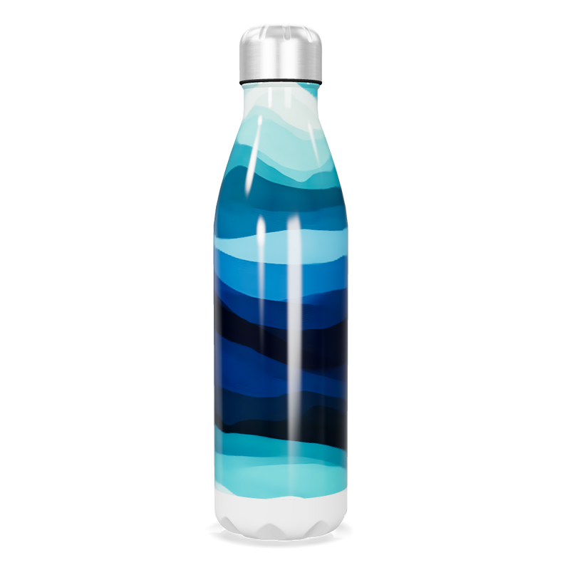 Garrafa Inox - Estampada Azul Gradiente