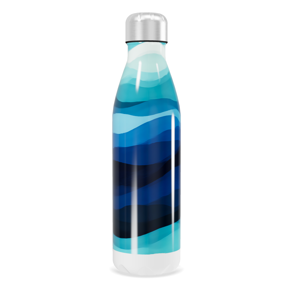 Garrafa Inox - Estampada Azul Gradiente