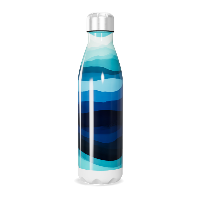 Garrafa Inox - Estampada Azul Gradiente