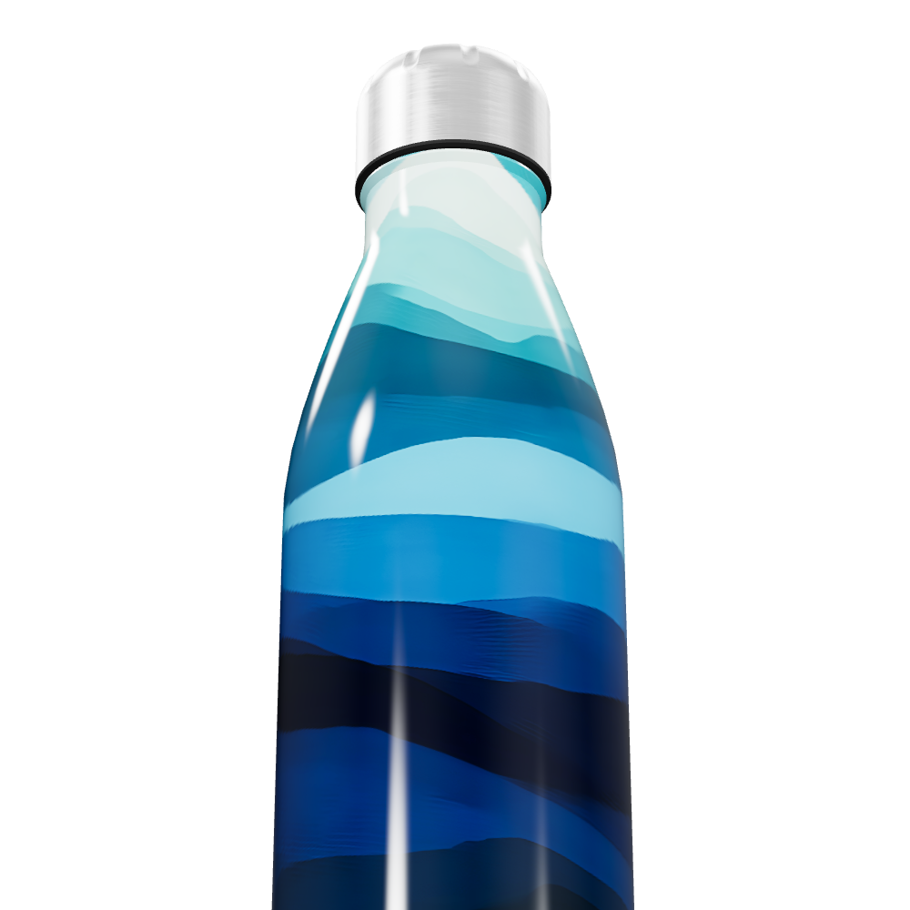 Garrafa Inox - Estampada Azul Gradiente