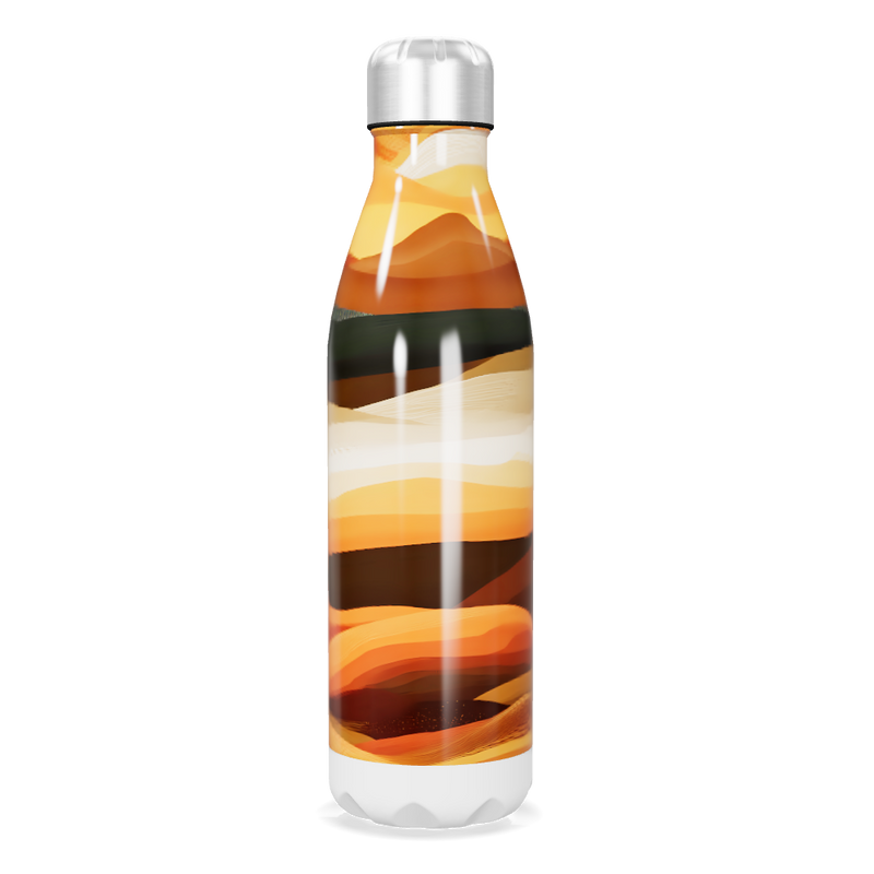 Garrafa Inox - Estampa Ondas Laranja
