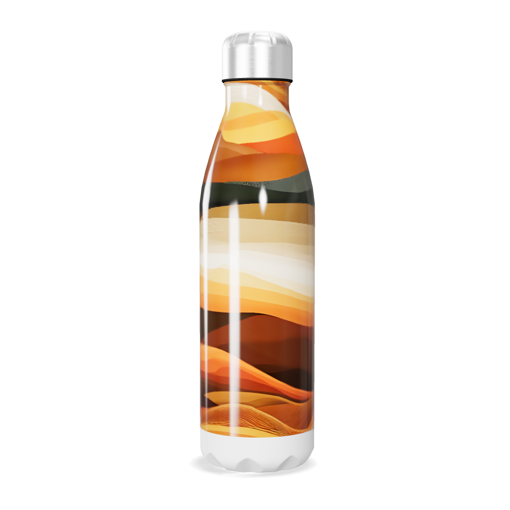 Garrafa Inox - Estampa Ondas Laranja