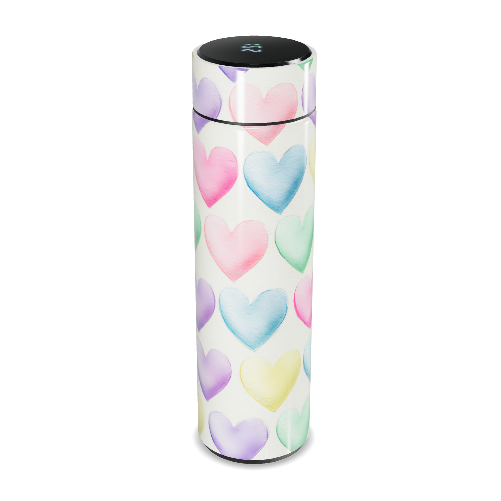 Garrafa Térmica Touch - Corações Coloridos