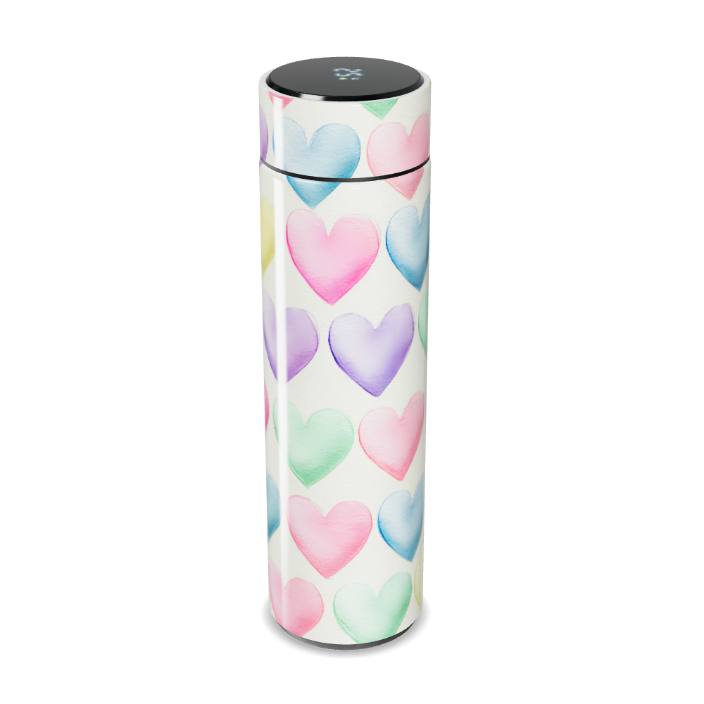 Garrafa Térmica Touch - Corações Coloridos