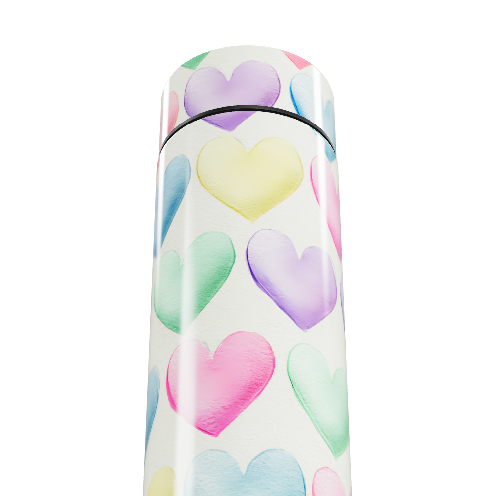 Garrafa Térmica Touch - Corações Coloridos