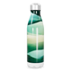 Garrafa Inox - Verde com Estampa Ondas