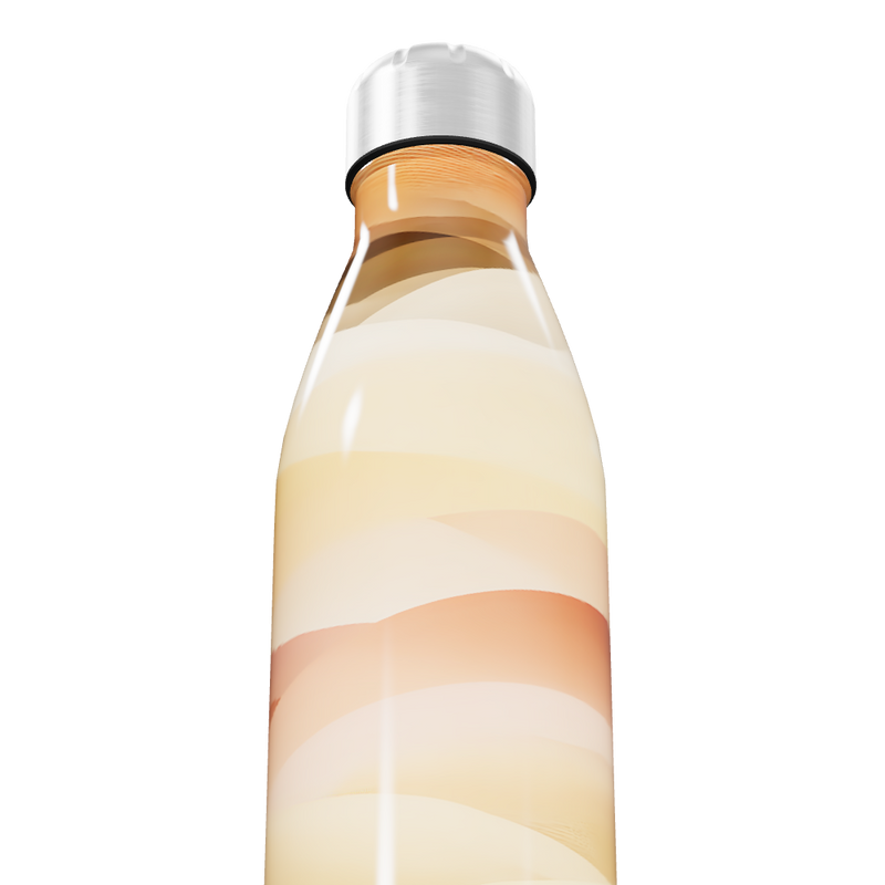 Garrafa Inox - Estampa Degradê Bege