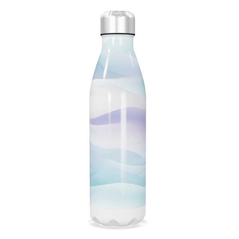 Garrafa Inox - Estampa Ondas Azul