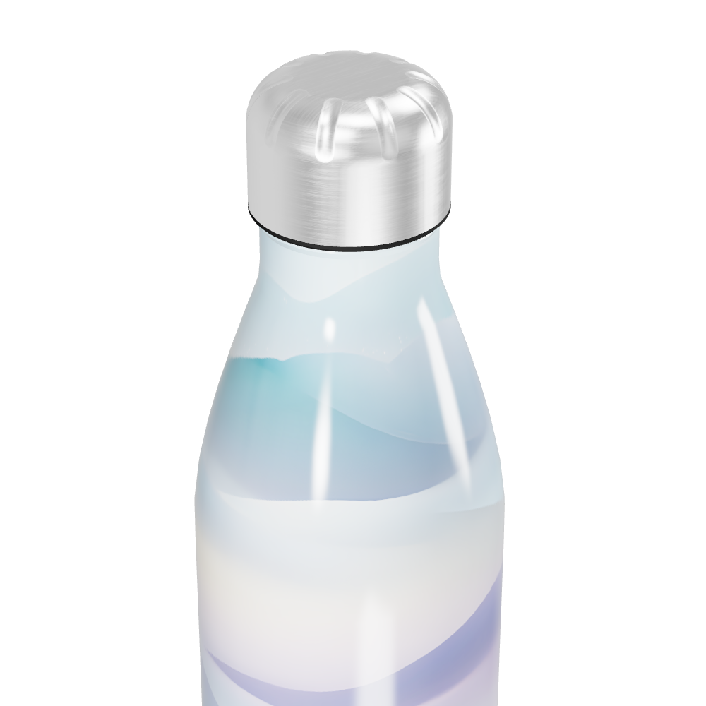 Garrafa Inox - Estampa Ondas Azul