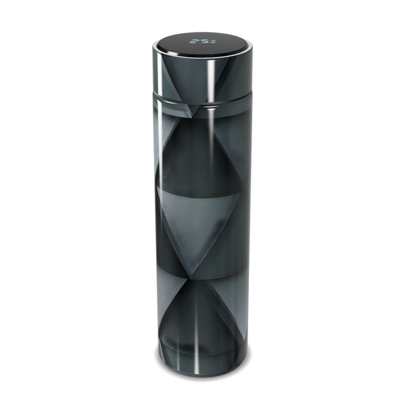 Garrafa Térmica Touch - Preta com Design Geométrico