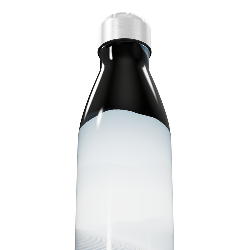 Garrafa Inox - Preto e Branco degrade