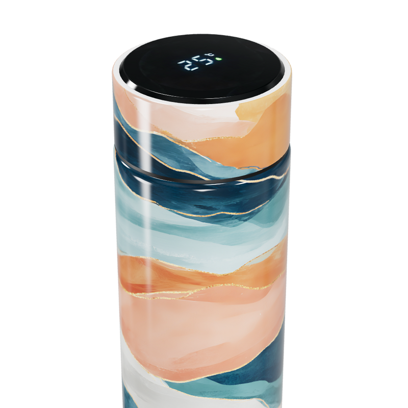 Garrafa Térmica Touch - Estampa Abstrata Colorida