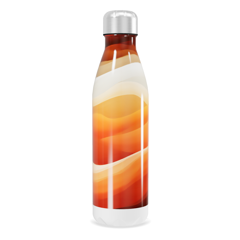 Garrafa Inox - Estampa Laranja e Branca