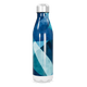 Garrafa Inox - Azul com Estampa Geométrica
