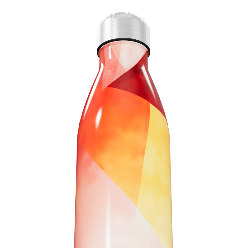 Garrafa Inox - Colorida com Geometria