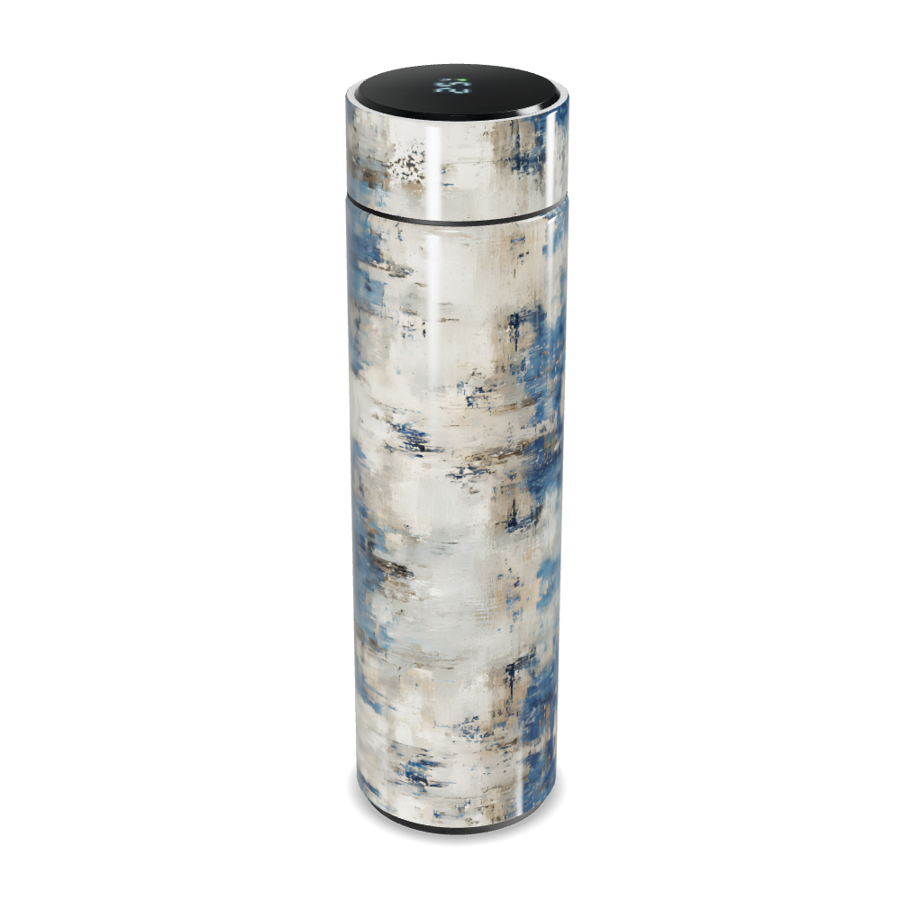 Garrafa Térmica Touch Estampa Azul Abstrata