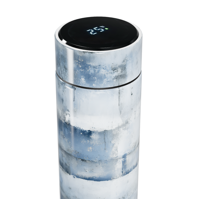 Garrafa Térmica Touch - Azul Listrada Digital