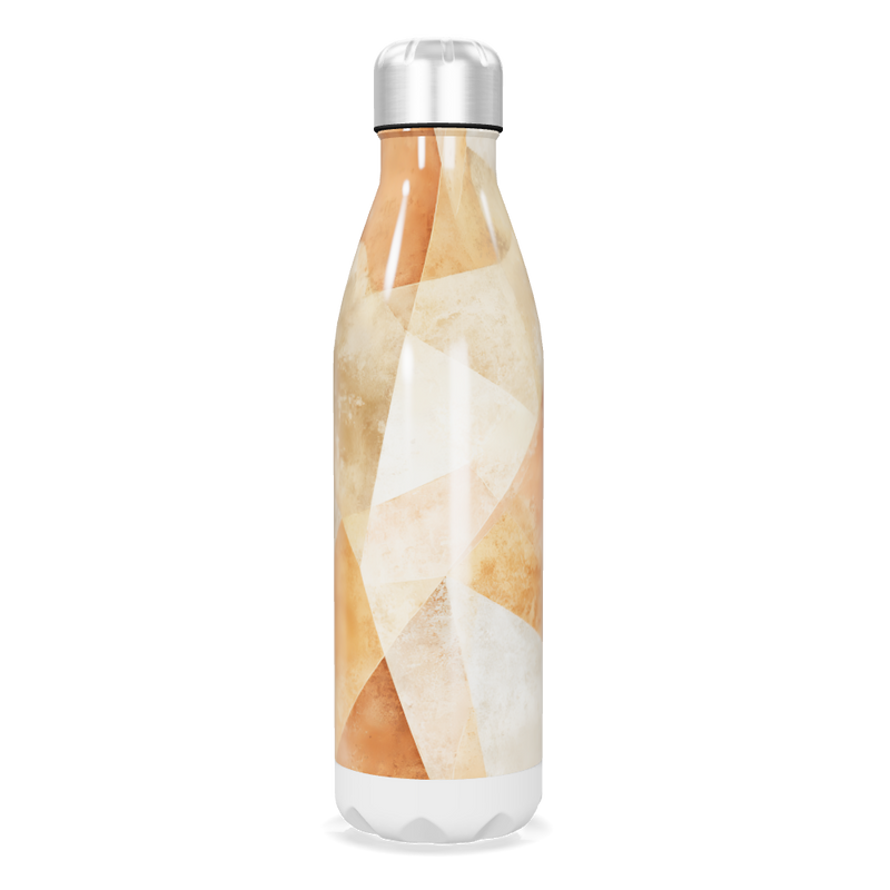 Garrafa Inox - Estampa Geométrica Bege